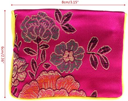 Youngy Jewelry Storage Bags Silk Chinese Tradition Портфейл Pouch Подаръци Бижута Организатор - Лилаво