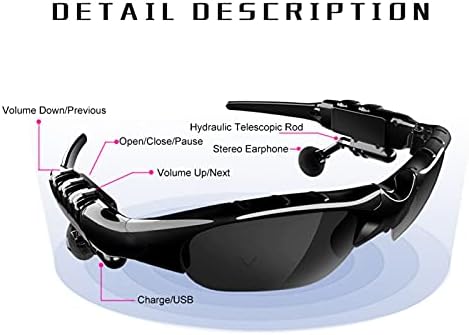 Толуон Умни Очила за Мъже, Bluetooth Очила Отворено Ухо Говорител издаде лицензия за същата дейност Очила с Костна Проводимост