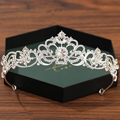 Короната за Жени Crystal Queen Венец, Корона и Диадема Сватбени Аксесоари За Коса, За Жени Короната За Младоженци Кристал