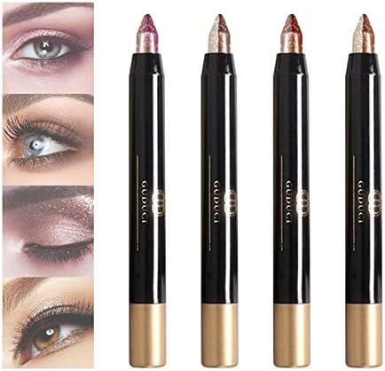 1pc Glitter Eyeshadow Stick Two-Color Waterproof Long-Lasting Shimmer Gradient Eyeshadow Eyeliner Pen for Women Girls