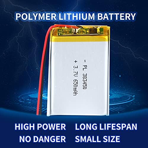 YTKavq 3.7 На 650 mah Батерия 383450 Литиево-Йонна Полимерна Акумулаторна Li-ion, Li-Po Батерия с 2 P PH 2.0 мм Стъпка