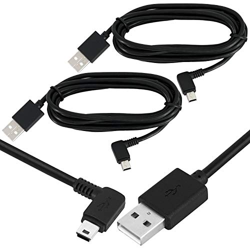 SaiTech IT 2 Pack 90 градуса (прав ъгъл) USB 2.0 A на Mini 5 pin B кабел за външен твърд диск,камера и четец за ридеров - (1.5 метра-4.5 метра)