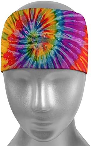 Ретро Кошмарен Цветни Абстрактен Йога Превръзка на Главата, за Жени, Мъже Спортна Превръзка Спортна Тренировка Sweatband