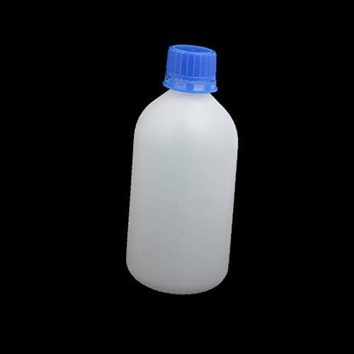 X-DREE 500 ml Пластмасов майната-надолу капачката Тесен Устата Кръгла бутилка за съхранение на реактиви Бяла(500 мл Tapa