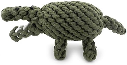 SMALLLEE_LUCKY_STORE XCW0009 Пет Tortoise Въжето на Ivan Играчка за Кучета, Зелен, Среден
