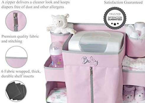 Llama Bella Premium Nursery Organizer and Baby Diaper Caddy | Висящ Органайзер за пелени за стоки от първа необходимост