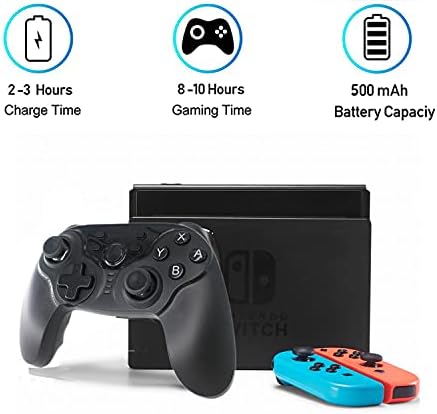 Switch-Controller, Wireless Pro Controller for Switch/Switch Lite, Remote Gamepad Joystick with Turbo and Vibration Function
