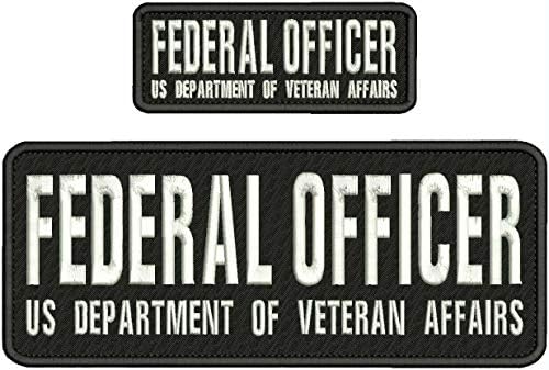 Бродирана Нашивка - Ленти за жени Man - Federal Officer us Department of Veteran a Hook on Back/Whit
