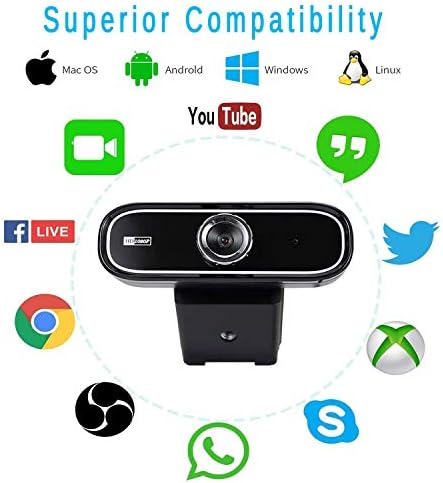2021 Уеб-Камера с Микрофон Devog 1080P USB PC Камера Уеб Камера с Микрофон за Настолни КОМПЮТРИ MC Лаптоп с Ръчен Обектив