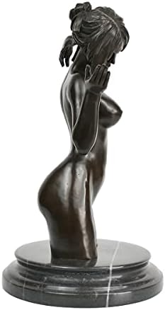 Бронзова гола Женска Статуя на Гола Жена, Бюст-Статуетка на Скулптура Еротично Изкуство Колекция от 12