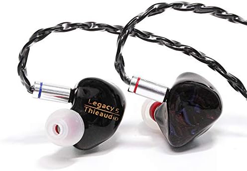 THIEAUDIO Legacy 5 4BA+1DD Hybrid Driver HiFi слушалки-накрайници за уши за музиканти-меломани (черен кабел, червено,