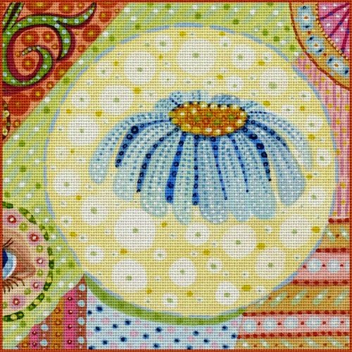 Art Needlepoint Flower Needlepoint Kit by Tina Close