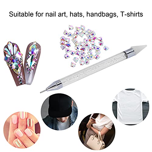 19 Размери на Кристали, 1000 бр Кристали, САМ Nail Art Decoration Set with Кристал Picker Dotting Pen Crystal скъпоценни Камъни for Nails Clothes Crafts