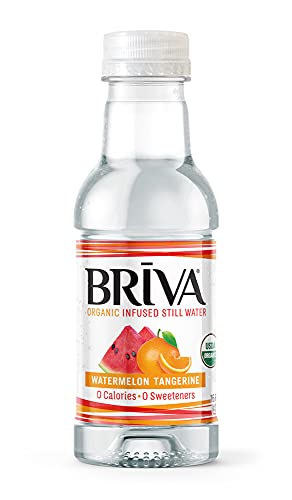 Органични негазированная вода BRIVA, Органична вода с вкус на диня и мандарина, Нула Калории, Нула подсладители, Нула