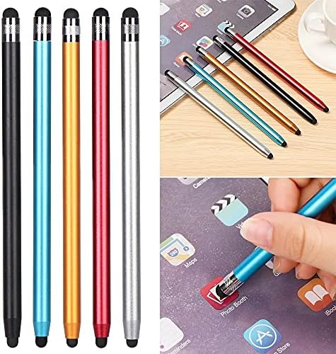 BAIHU Mini for Screen Dual Heads Ends Dual Tips Tablet Smartphone Touchscreen Таблети Писалка Touch Pen Stylus Pens(Gold)