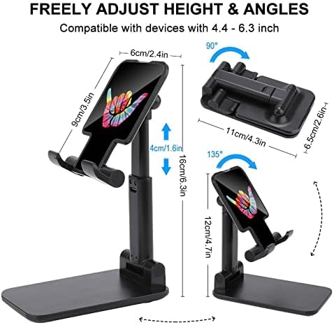 Peace Вратовръзка Боядисват Adjustable Mobile Phone Stand Foldable Portable Таблети Holder for Office Travel Farmhouse