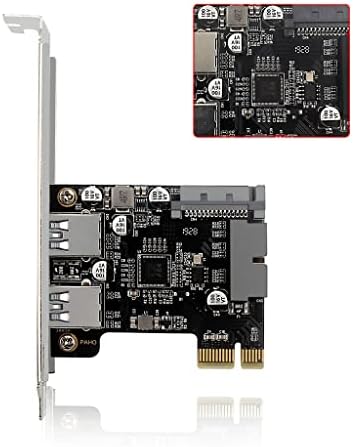 Wanghuaner PCI E Адаптер за Карта PCI-Express 1X USB 3,0 5 Gbit / с Type-C Карта за разширяване на with19 Пинов Конектор