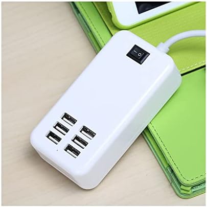 NHNH Digital Charger 6 USB Charging Port Socket Wall Mount Adapter Flat White Power Board Подходящи за Дома на Училището