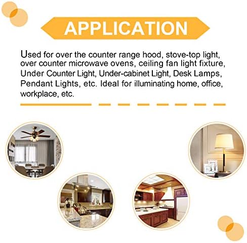 E17 LED Bulb Ceramic 4W Warm White 3000K for Counter Over Microwave Ovens, 35W 40W Halogen Bulb Equivalent, Non-Dimmable