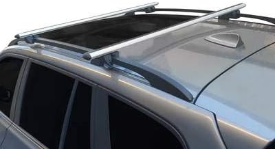 accessorypart Поперечина е Съвместим за Ford Explorer 2011-2015 Багажника на Колата Горния Багажник Релси Алуминий Сиво