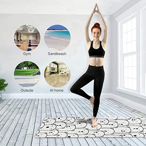 Qilmy Jungle Flowers Yoga Mat, Нескользящая Текстура Pro Yoga Mat Eco Friendly Exercise & Workout Mat за йога, пилатес