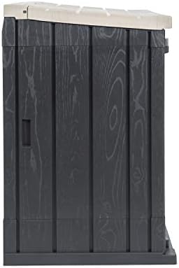 Toomax Stora Way All-Weather Resin Outdoor Horizontal Storage Изяждам Cabinet for Trash Cans and Yard Tools, 30 cu ft