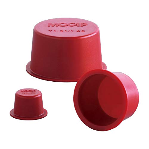 Squished капачки штепсельной вилици - Сплющенная штепсельная вилица червена капачка MOCAP T11.93/12.56RD1 (qty1)