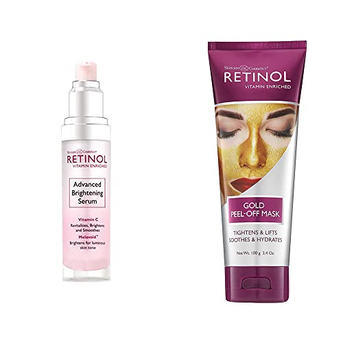 Retinol Advanced Brightening Serum + Retinol Gold Peel-Off Mask – Луксозна процедура Стяга, стяга, успокоява и хидратира