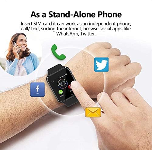 Смарт часовници - Sazooy Bluetooth Watch Подкрепа Make/Answer Телефони Receive/View Messages Съвместими телефони iPhone,