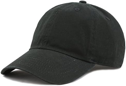 The Hat Depot Unisex Kids & Adult Blank Washed Low Profile Cotton Dad Hat Baseball Cap