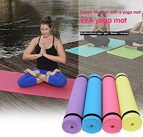 SSDXY Yoga Mats,4MM EVA Ultra-Thick Durable Yoga Mat Non-slip Exercise Fitness Pad Mat,влагоустойчив, отговарят на високи