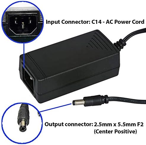 DC 12V 1.5 A 18 Watt AC 100-125V DC to 12 Volt Трансформърс, Regulated Switching Table Top Power Supply for LCD Monitor, Wireless Router, ВИДЕОНАБЛЮДЕНИЕ Камера 2.5 mm X 5.5 mm US Plug