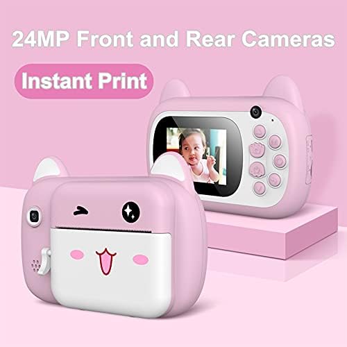 KUSOCOT Instant Print Camera for Kids Digital Camera for Girls Toddler Camera with Print Paper Kids Video Camera Child