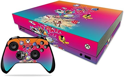 MightySkins Skin е Съвместим с Microsoft Xbox One X - Маями Flamingo | Защитно, здрава и уникална vinyl стикер wrap Cover