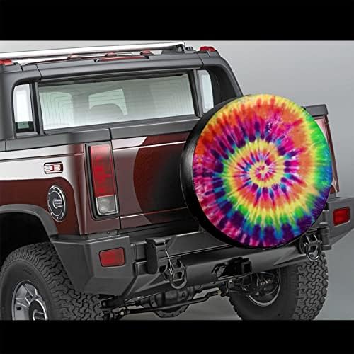 Kanen Colorful Вратовръзка Боядисват Spare Tire Cover Universal Sunscreen Waterproof Прах-Proof Wheel Covers Fit for Trailer