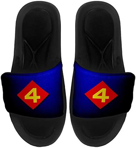 Меките плъзгащи сандали/Пързалки за мъже, жени и младежи - US 4th Marine Division - X-Small