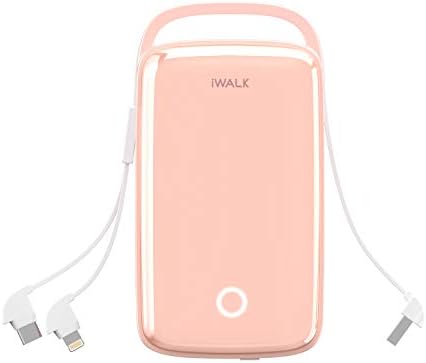 iWalk Преносимо зарядно 20000 ма 18 W PD Power Bank с Вграден USB кабел C,Съвместими с iPhone13/13 Pro Max/12 Mini/12