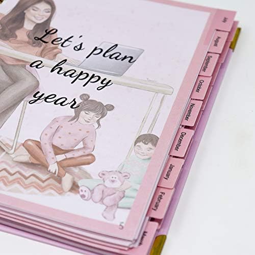 Млечния Chic Mom 2022 Planner, Седмичен и Месечен план за майки с спирала капак, Мотивационна Книга - Органайзер с дневния