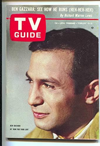 TV Guide 2/19/1966-Run For Your Life-Ben Gazzara cover-Илинойс-No label-newsstand copy-VF-