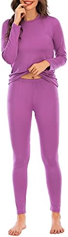 Zando Womens Thermal Underwear Set Ultra Base Layer Fleece Облицовани Long Johns Winter Thermals Ризи и Панталони