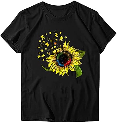 Crewneck Tshirt Women Fitted Губим Graphic Print T-Shirt Oversize Casual Short Sleeve Tee Тениски Момиче Summer Top