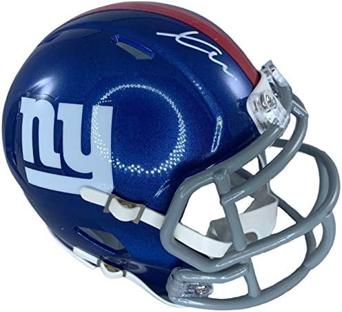 Ксавие Mckinney с автограф подписа мини каска NFL New York Giants JSA COA