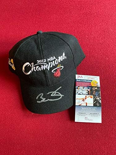 Дуейн Уейд,Autographed (JSA) NBA Champions Cap (Miami Heat) Оскъдните - Autographed NBA Hats