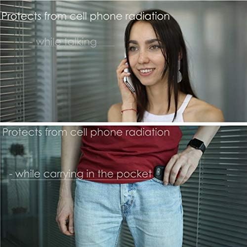 Waves Protect iPhone Xs Max case Premium Leather flip Портфейла Cell Phone Cover Сертифицирана Антирадиационная защита (червен)