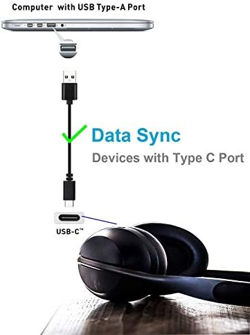 Подмяна на USB-C Type-C Зарядно устройство, кабел за зареждане захранващ Кабел за Нови безжични слушалки Beats Flex и подобни нови безжични слушалки Sony/JBL/Jabra и други безжични