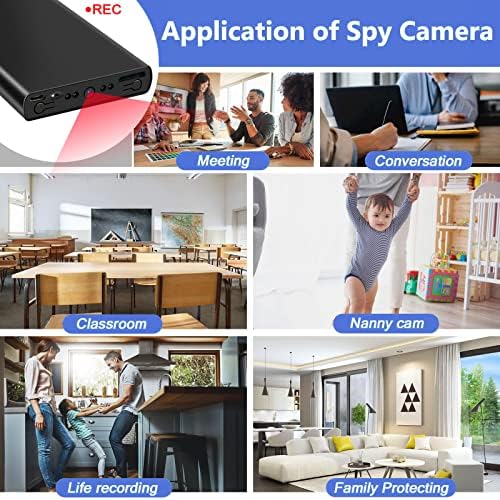 Spy Camera Power Bank, UYIKOO Nanny Cam Скрита Камера, за да Шпионира 1080P HD Мини Шпионска Камера 10000 ма Преносимо