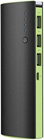 Зарядно батерията УСБ банка сила 3 преносими 800000мАх за мобилен телефон (черноты & зелен цвят)