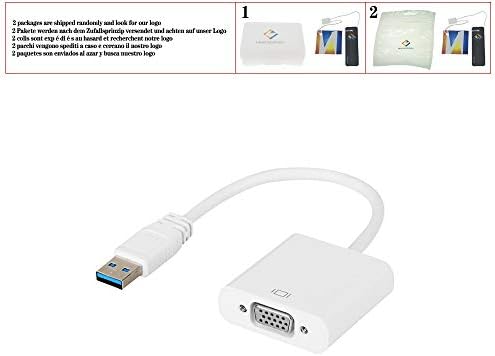 USB3.0 до VGA Видео Графичен Конвертор Карта Дисплей Външен Кабел 1080P Конектори Адаптер за КОМПЮТЪР, Лаптоп,Черен,≤0.5