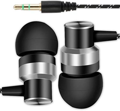 Sandistore Универсални слушалки с Кабел слушалки в ушите Слушалки, HD Стерео Слушалки с 3,5 мм (черен)