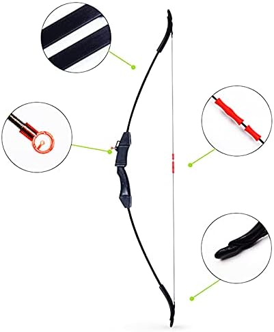 JINGYUN Youth Archery Bow Sets,Лък и Стрели за Деца от 8-15 години,Извит Лък Комплект за Подарък,Тийнейджъри Лук Открит